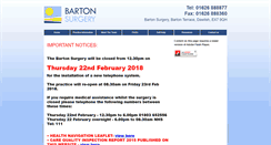 Desktop Screenshot of bartonsurgery.co.uk